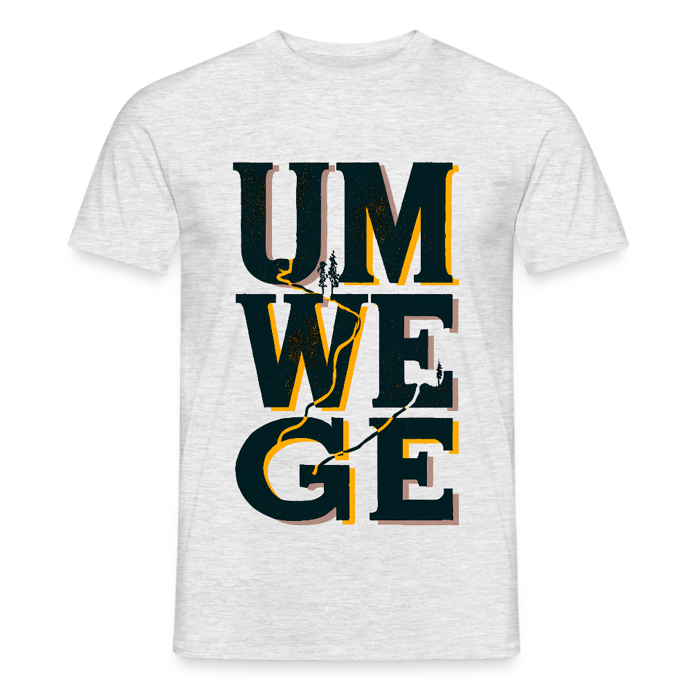Umwege – Männer T-Shirt - Grau meliert