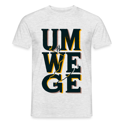 Umwege – Männer T-Shirt - Grau meliert