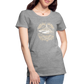 Cooler Hai mit Boho/Tribal Mustern - Frauen Premium T-Shirts - Grau meliert