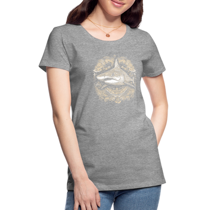 Cooler Hai mit Boho/Tribal Mustern - Frauen Premium T-Shirts - by Artful Alchemist