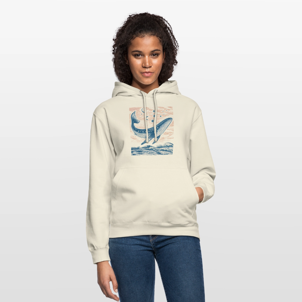 Kosmischer Wal – Retro Ocean Art - Unisex Hoodie - Vanille-Milchshake
