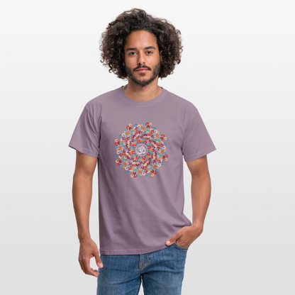 Yogi, Prana Mandala Om - Bunte Federn - Männer T-Shirt - by Artful Alchemist
