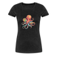 Lustiger Comic Oktopus mit Lollipop - Frauen Premium T-Shirts - Anthrazit