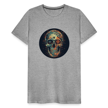 Retro Futuristischer Totenkopf Skull Cyborg- Männer Premium T-Shirt - by Artful Alchemist