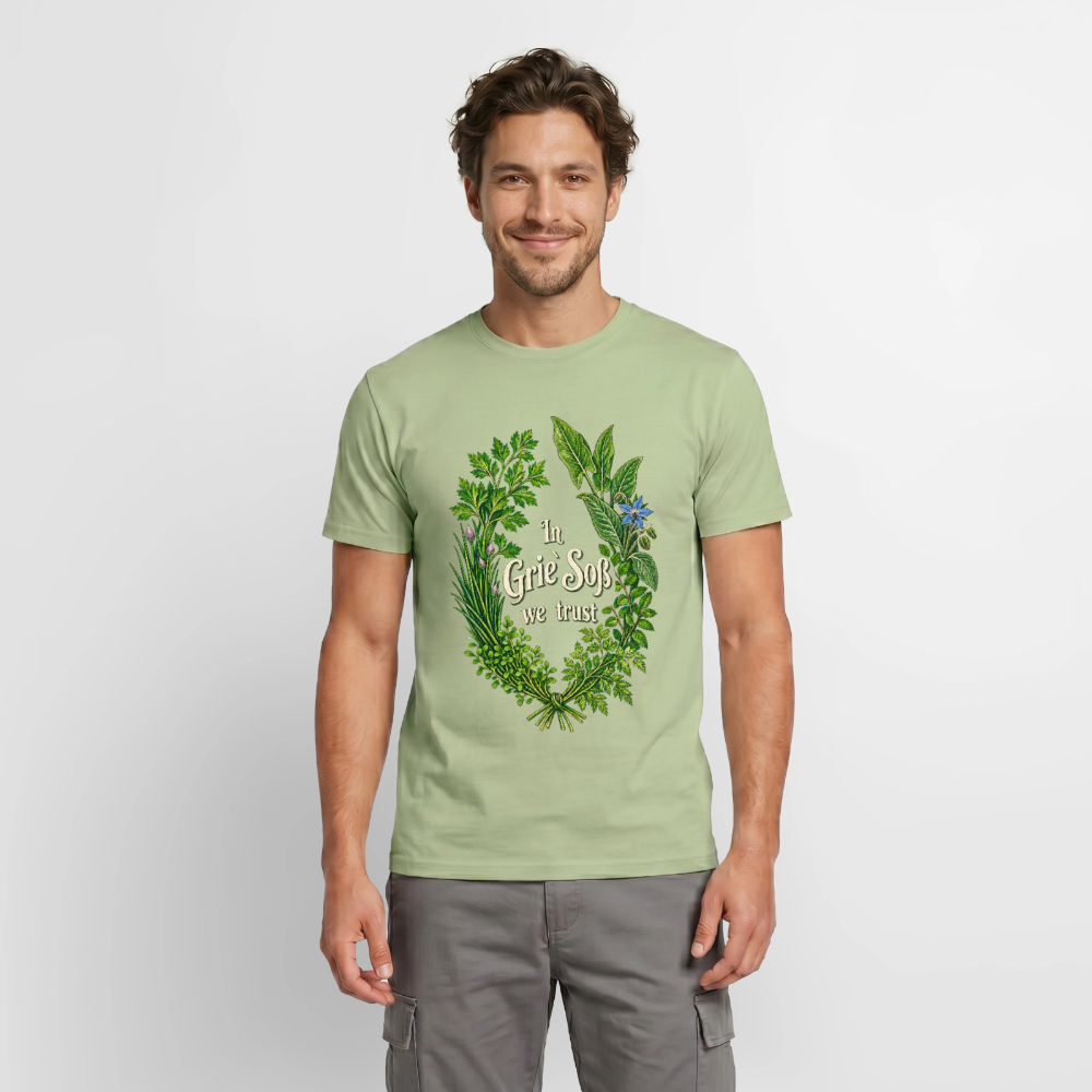 In Grie` Soß we trust - Männer T-Shirt - Sage