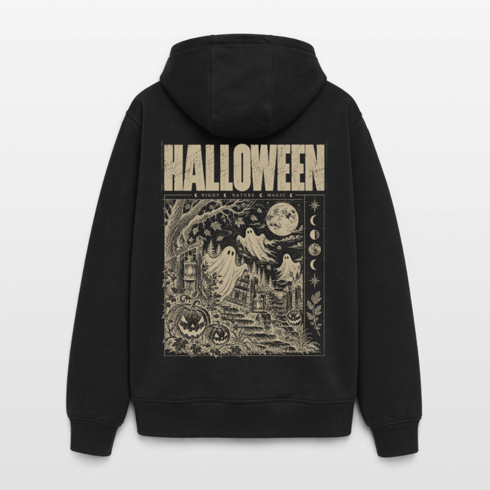 Halloween Night – Oversized Unisex Zip-Hoodie - Schwarz