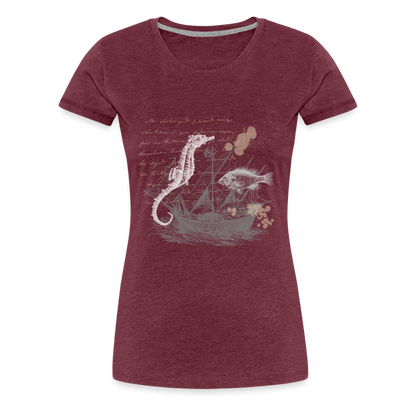 Vintage Steampunk Seepferdchen Motiv - Frauen Premium T-Shirts - by Artful Alchemist