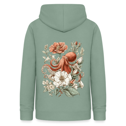 Oceanic Bloom – Vintage Octopus - Frauen Hoodie - by Artful Alchemist