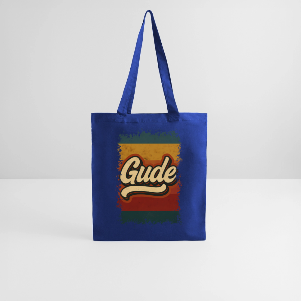 „Gude“ – Retro Look aus Hessen - Stoffbeutel - Royalblau