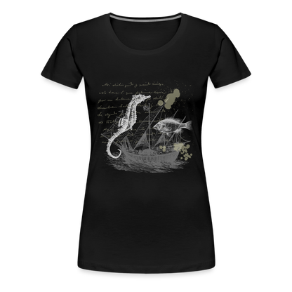 Vintage Steampunk Seepferdchen Motiv - Frauen Premium T-Shirts - by Artful Alchemist