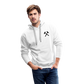 Berbau, Schlägel und Eisen, Bergkristall auf dem Rücken - Männer Premium Hoodie - Weiß