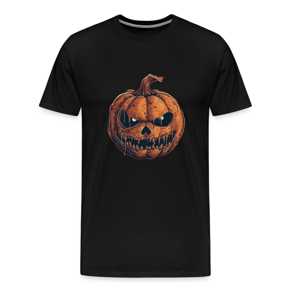 Gruseliger Horror Kürbis -Happy Halloween - Männer Premium T-Shirt - Schwarz