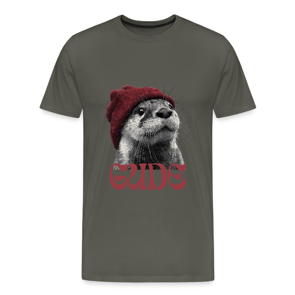 Gude Otter - Männer Premium Bio T-Shirt - Asphalt