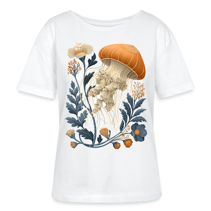 Floral Jellyfish - Stanley/Stella Relaxed Rundhals Frauen Bio-T-Shirt SERENA - by Artful Alchemist