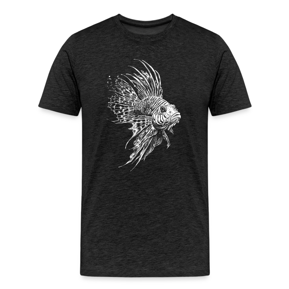 Rotfeuerfisch - Monochrom - Männer Premium T-Shirt - Anthrazit