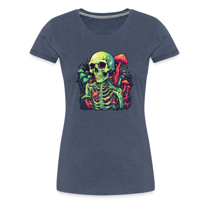 Horror Pilz Skelett - Happy Halloween - Frauen Premium T-Shirt - by Artful Alchemist
