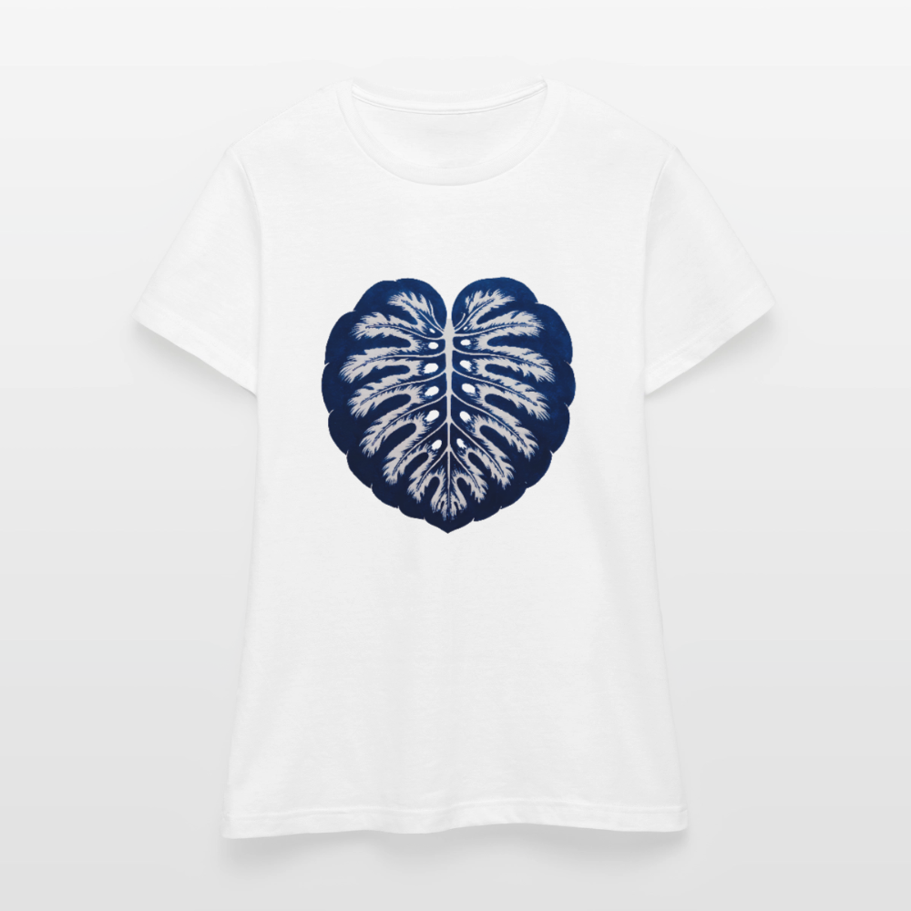 Indigo Monstera - Frauen T-Shirt - by Artful Alchemist