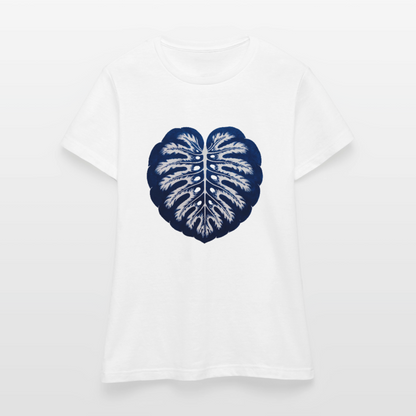 Indigo Monstera - Frauen T-Shirt - by Artful Alchemist