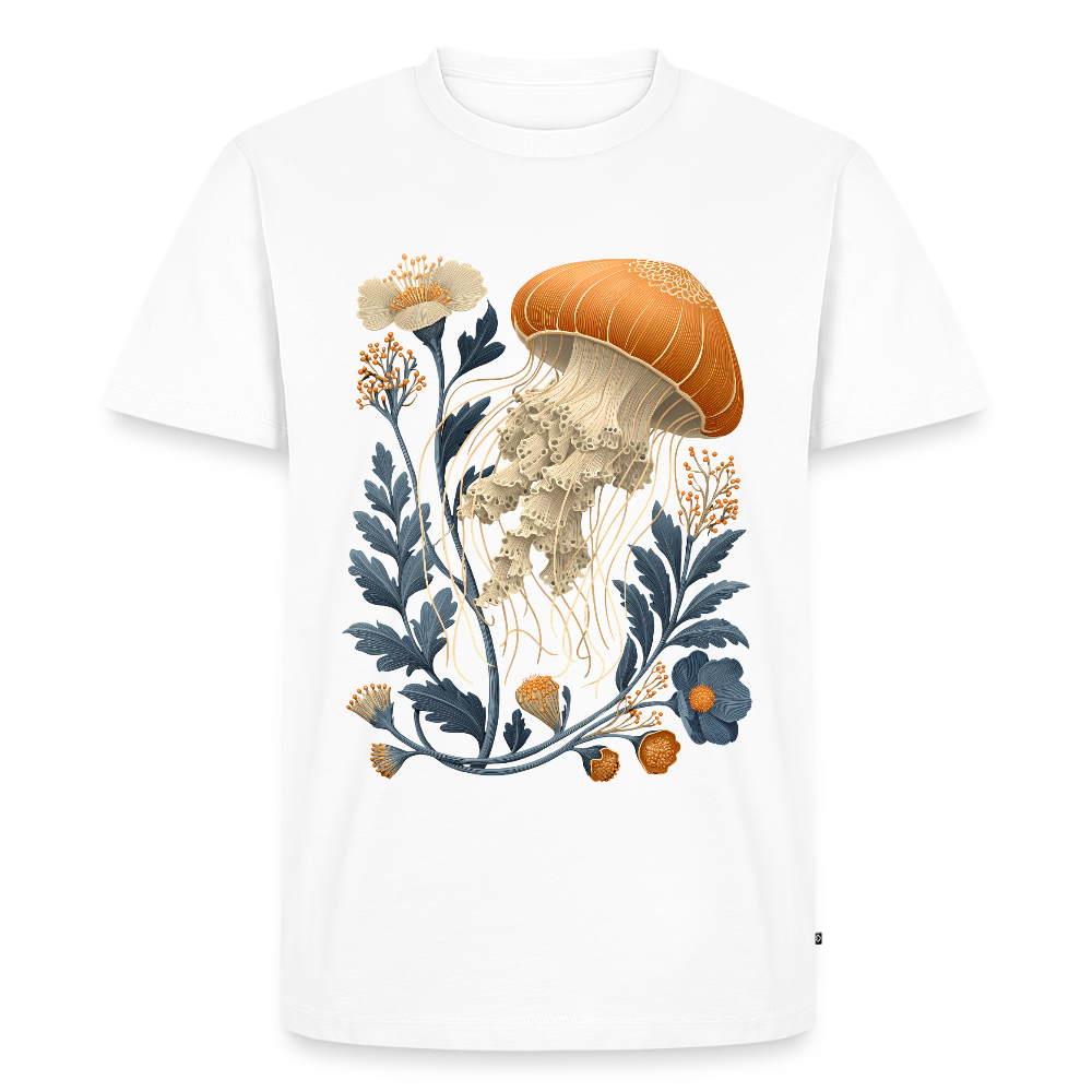 Florale Qualle - Männer Premium T-Shirt - Weiß
