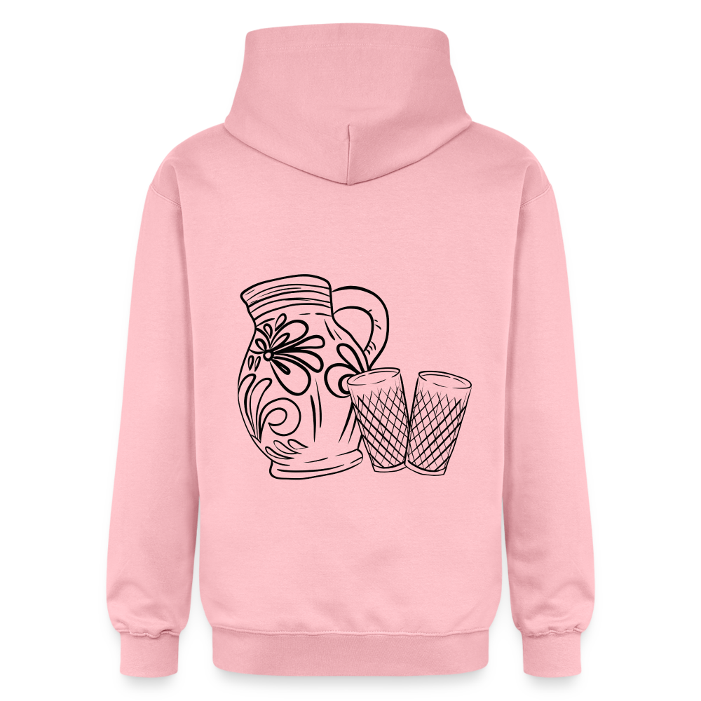 Bembel mit Gläsern  - Hessisch Mundart - Unisex Premium Hoodie - Hellrosa