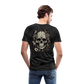 Boho Totenkopf mit Tattoos und Blumen - Männer Premium T-Shirt - Anthrazit