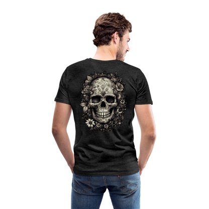 Boho Totenkopf mit Tattoos und Blumen - Männer Premium T-Shirt - by Artful Alchemist