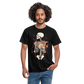 Skelett mit zarten Blumen im Boho Look - Männer T-Shirt - Schwarz