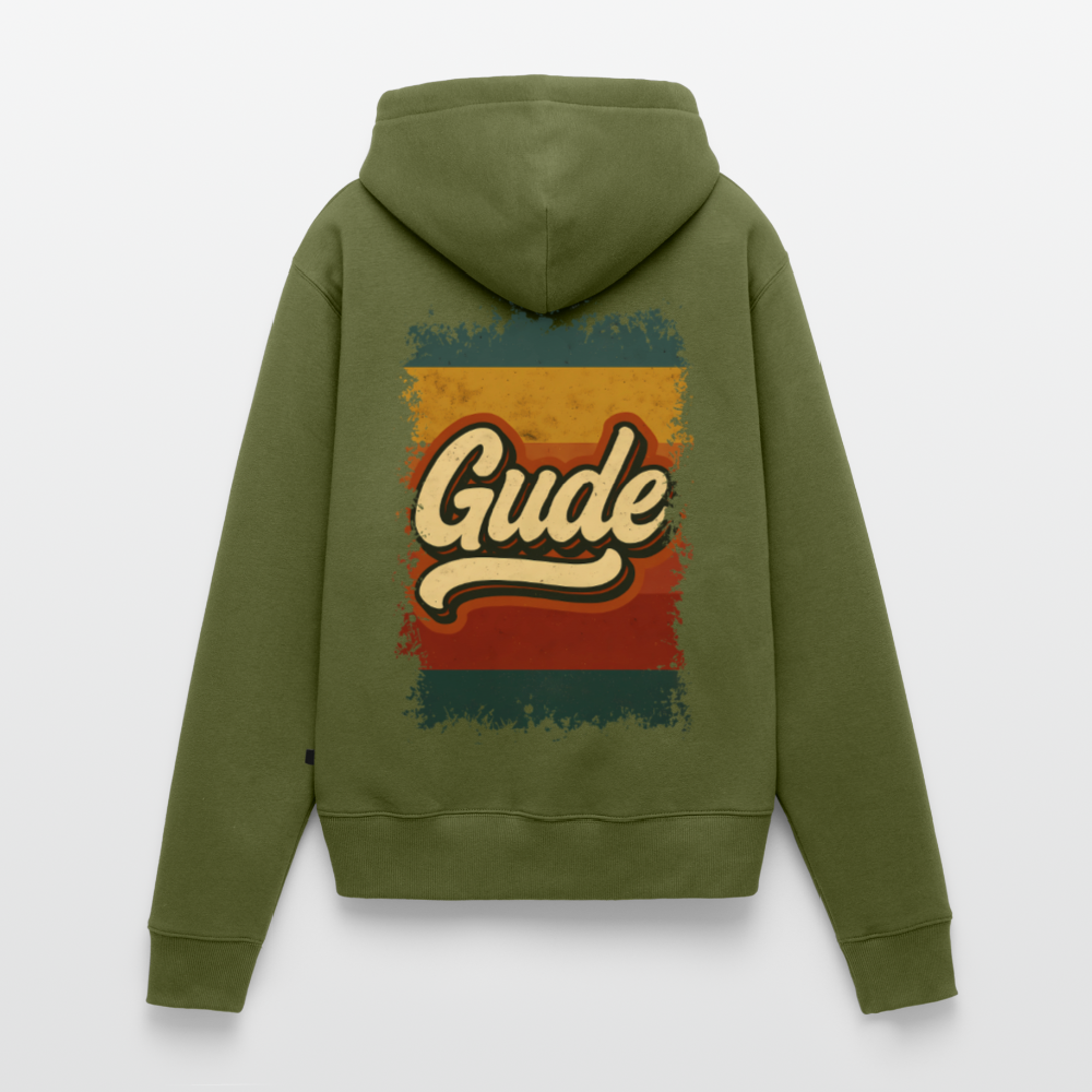 „Gude“ – Retro Look aus Hessen - Frauen Premium Bio Hoodie - Khaki