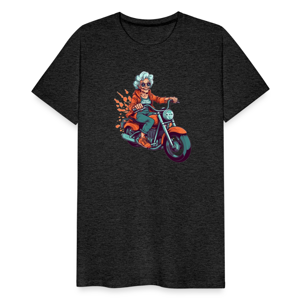 Coole alte Biker Oma - Motorrad Omi  - Männer T-Shirt - Anthrazit