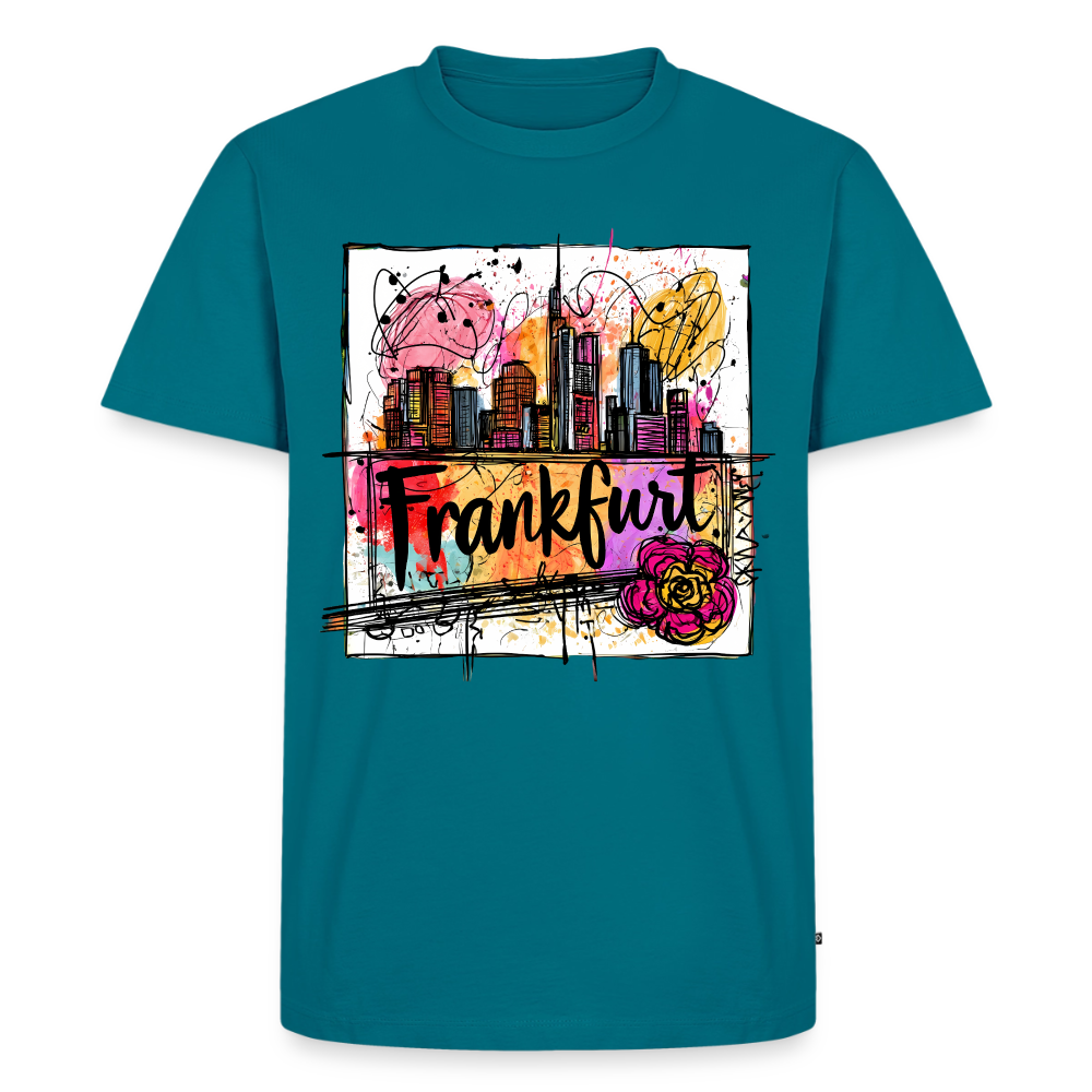 Frankfurt Skyline - Männer Premium T-Shirt - Petrol