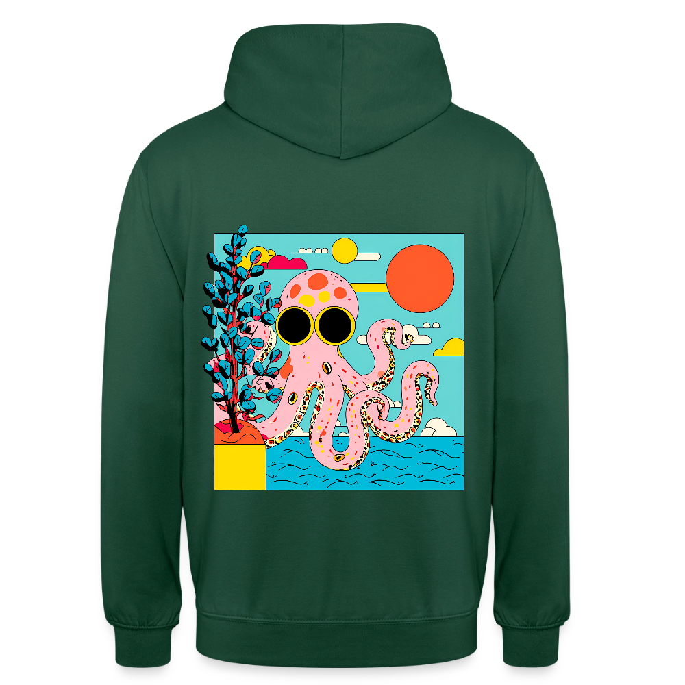 Summer Reef – Pink Octopus - Unisex Hoodie - by Artful Alchemist