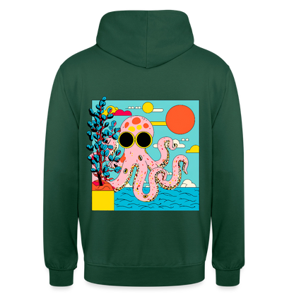 Summer Reef – Pink Octopus - Unisex Hoodie - by Artful Alchemist