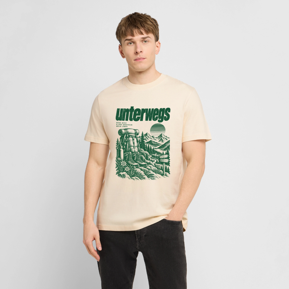 Unterwegs – RELAXED FIT Unisex Organic T-Shirt - Natur