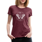 Mystische Motte, Falter mit magischen Details - Women Premium T-Shirt - Bordeauxrot meliert