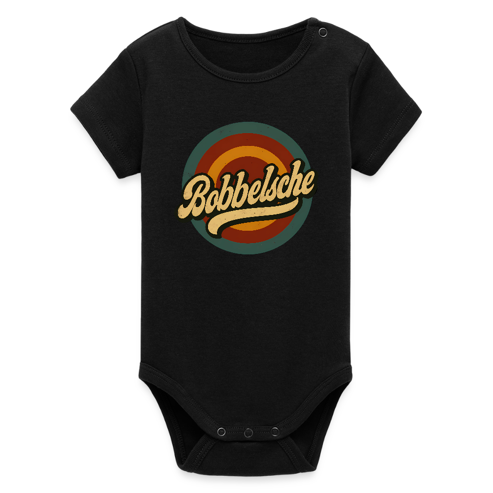 Bobbelsche - Stanley/Stella Baby Bio Kurzarm-Body - Schwarz