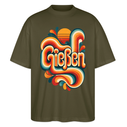 Gießen Retro – Oversized Unisex Bio T-Shirt - Khaki