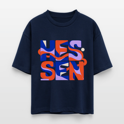 Hessen Color – Frauen Boxy Bio-T-Shirt Nova - Navy