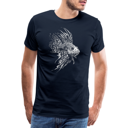 Rotfeuerfisch - Monochrom - Männer Premium T-Shirt - by Artful Alchemist