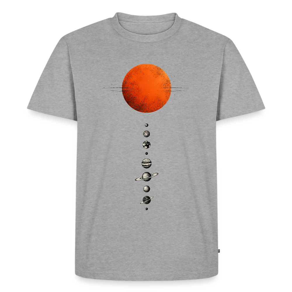 Sonnensystem - Männer Premium T-Shirt - Grau meliert
