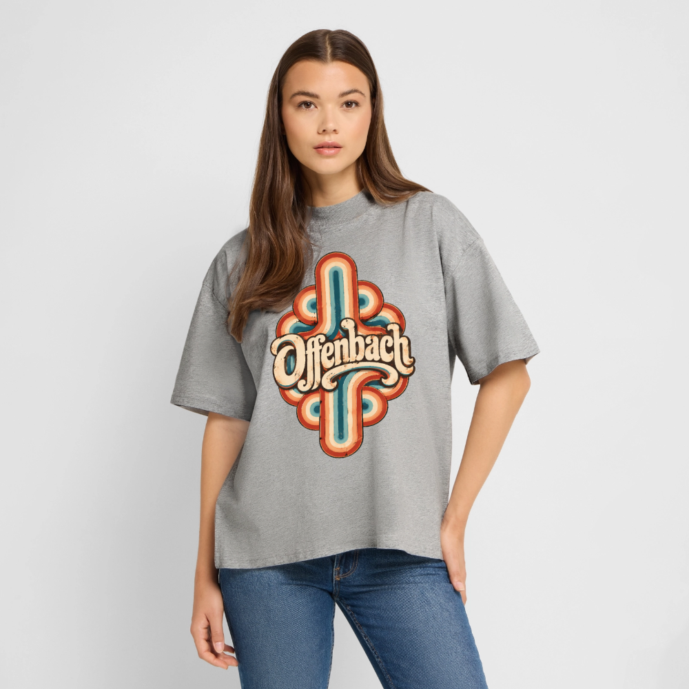 Offenbach Retro – Oversized Unisex Bio T-Shirt - Grau meliert