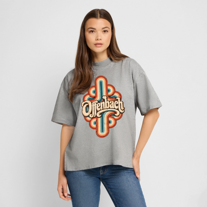 Offenbach Retro – Oversized Unisex Bio T-Shirt - Grau meliert