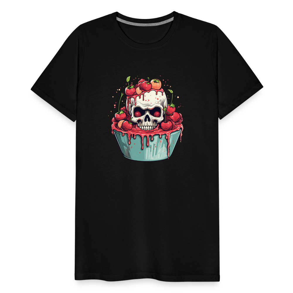 Gruseliges Horror Kirschtörtchen - Happy Halloween - Männer Premium T-Shirt - Schwarz