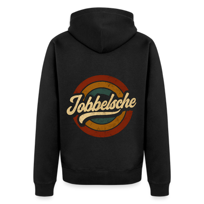 Jobbelsche Retro - Hessisch Mundart - Männer Premium Kapuzen Jacke - Schwarz