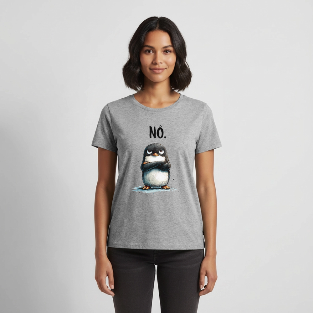 Grumpy Penguin – „NÖ.“ - Frauen Premium T-Shirt - by Artful Alchemist
