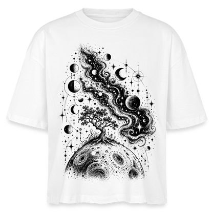 Kosmischer Baum – Frauen Boxy Bio-T-Shirt Nova - Weiß