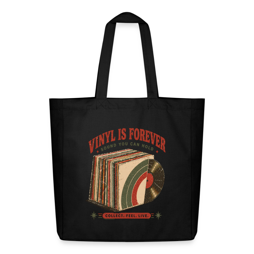 Vinyl Is Forever - Midweight recycelter Stoffbeutel von Stanley/Stella - Schwarz