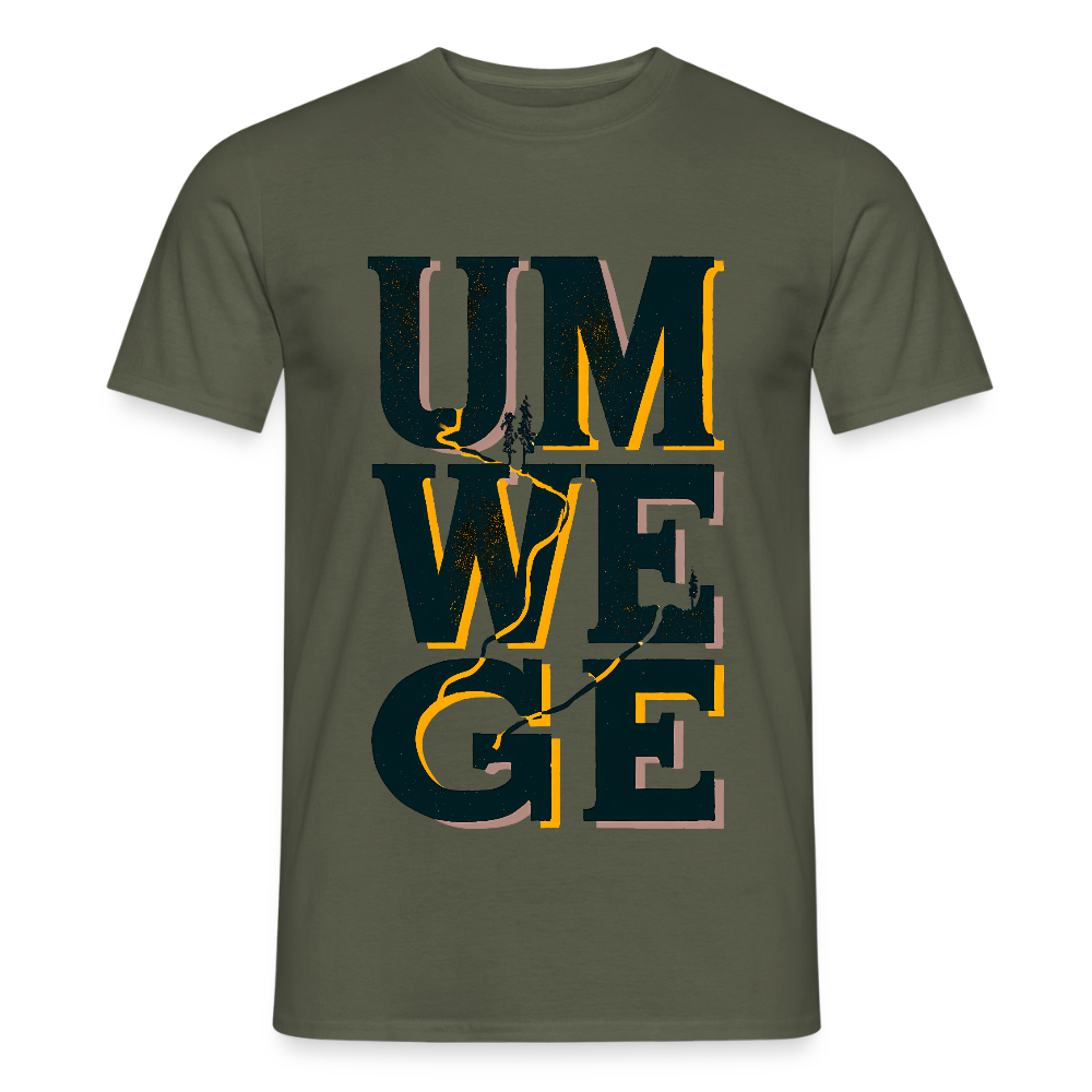 Umwege – Männer T-Shirt - Militärgrün