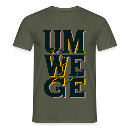 Umwege – Männer T-Shirt - Militärgrün