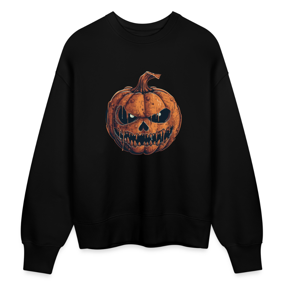 Gruseliger Horror Kürbis -Happy Halloween - Stanley/Stella Oversive Bio Pullover - nachhaltig - Schwarz