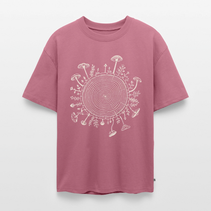 Baumringe & Pilze - Unisex Premium Oversized Bio T-Shirt - by Artful Alchemist
